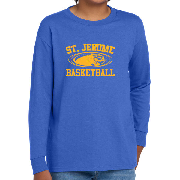 St. Jerome Basketball Youth Heavy Cotton 100% Cotton Long Sleeve T Shirt Thumbnail